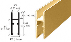 CRL Gold Anodized Aluminum LK610 H-Bar