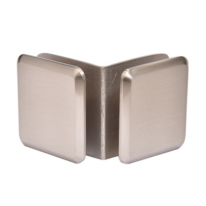 CRL Brushed Nickel Estate Series 90 Degree Glass-to-Glass Clamp