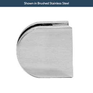 Polished Stainless Steel Fits 1/2" (12 mm) Glass