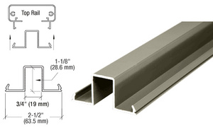 CRL Beige Gray 200, 300, 350, and 400 Series 241" Glass Rail Infill