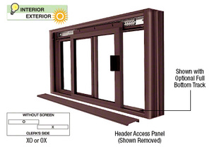 CRL Duranodic Bronze DW Series Manual Deluxe Sliding Service Window OX or XO without Screen