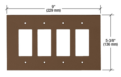 CRL Bronze Quad Designer Acrylic Mirror Plate