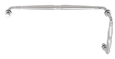 CRL Polished Chrome Victorian Style Combination 8" Pull Handle 18" Towel Bar