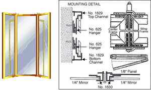 CRL Brite Gold Anodized Custom Size Double Fold Over Mirror Frame