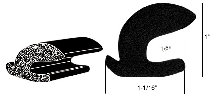 CRL Universal Trunk and Rear Deck Gutter Weatherstrip