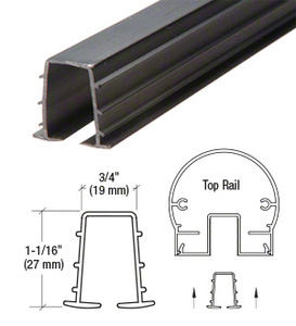 CRL Joint en vinyle pour vitrage de lisse supérieure, verre de 6,3 mm (1/4 po) d’épaisseur