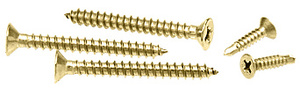 CRL Polished Brass Replacement Screw Pack for Exposed Wood Mount Hand Rail Brackets