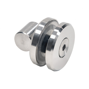 CRL Brushed Stainless Replacement Fixed Panel Fitting for Crescent Series Sliding System