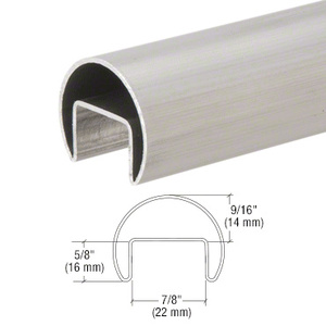 CRL 316 Brushed Stainless 1-1/2" Roll Form Cap Rail - 19'-8"