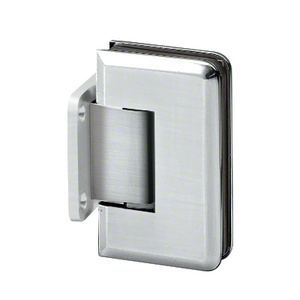 Satin Chrome Wall Mount with Short Back Plate Premier Series Hinge