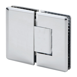 Polished Chrome 180º Glass to Glass Coronado Beveled Series Hinge