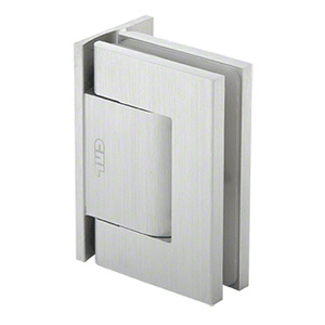 CRL Satin Anodized Vernon Oil Dynamic Offset Back Plate Wall-to-Glass Hinge - Hold Open
