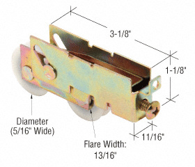 CRL 1-1/4" Nylon Ball Bearing Tandem Roller