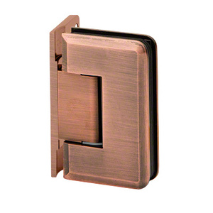 Polished Copper Wall Mount with Offset Back Plate Adjustable Premier Series Hinge