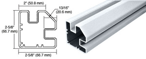 CRL Mill 36" Long 2" x 2-5/8" Square 90 Degree Post