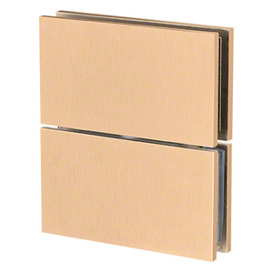 Satin Brass Glass-to-Glass for Overhead Fixed Transom Prestige Series Hinge