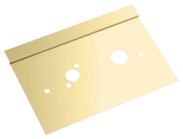 CRL Polished Brass 6" x 10" Right Hand Center Lock Latch Guard