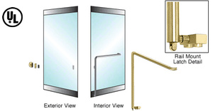 CRL-Blumcraft® Satin Brass Left Hand Reverse Rail Mount Keyed Access "Z" Exterior Bottom Securing Panic Handle