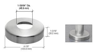 CRL Brushed Stainless Base Flange Cover for P6 and P7 P-Series Posts