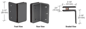 CRL Matte Black Pinnacle and Prima Series Wall Mount Bracket