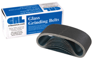 CRL 3" x 21" 60X Grit Glass Grinding Belts for Portable Sanders - 10/Bx