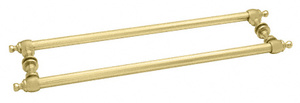 CRL Satin Brass Colonial Style 18" Back-to-Back Towel Bars