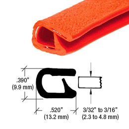 CRL QuickEdge™ Safety Orange Single Lip Trim