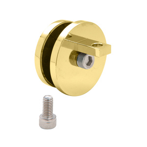 CRL Polished Brass Hydroslide 90 Degree Glass-to-Sliding Track Connector