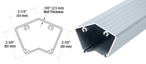 CRL Mill 100 Series 42" 135 Degree Fascia Mount Post Only for 100 Series Rails