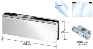 CRL Polished Stainless Top Door Patch Fitting with 1NT304 Insert