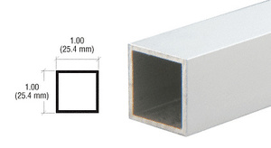 CRL Satin Anodized 1" Square Tube Extrusion