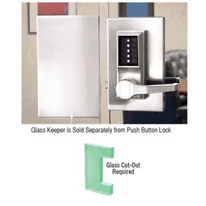 CRL Polished Stainless 6" x 10" RH Center Lock Keeper for Push Button Locks