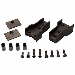 CRL Dark Bronze Jackson® 896 Mullion Mounting Package with Top and Bottom Shoe