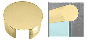 CRL Polished Brass End Cap for 4" Cap Railing