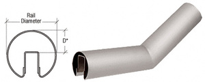 CRL Brushed Stainless 35 Degree Lower Incline Corner for 1-1/2" Diameter Railing