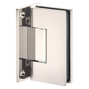 Polished Nickel Wall Mount with Full Back Plate Adjustable Maxum Series Hinge