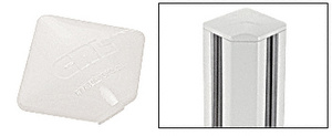 CRL Sky White Square AWS Post Cap for 90 Degree Corner Post