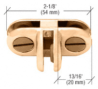 CRL Brass T-Style Three-Way 90 Degree Display Connector