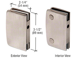 CRL Brushed Nickel Glass Swinging Door Lock Receiver for 700CBN