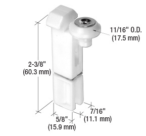 CRL Sliding Screen Door Top Hung Roller 7/16" Wide for HiLite Doors