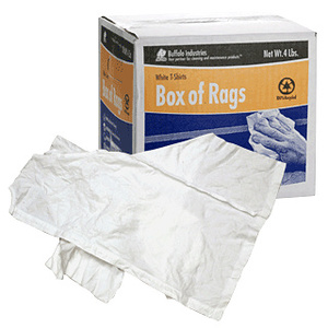 CRL White T-Shirts Box of Rags