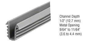 CRL Glazing Vinyl 1/2" Channel Depth 9/64" to 11/64" Metal Opening - 100' Roll