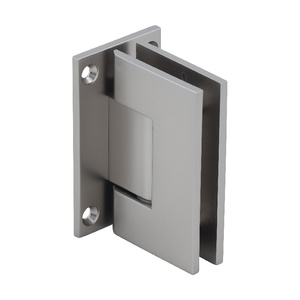 CRL Satin Nickel Geneva 037 Series Wall Mount Full Back Plate Standard Hinge