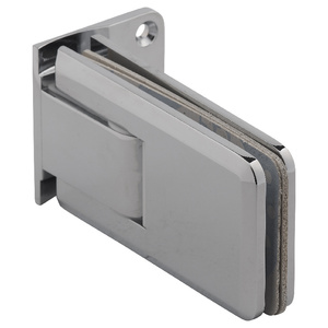 Polished Chrome Wall Mount with Offset Back Plate Crown Series Hinge