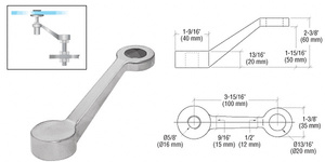 CRL Brushed Stainless Regular Duty Single Arm Spider Fitting Column Mount 