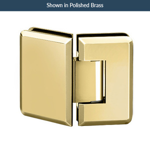 Satin Brass 180º Glass to Glass Premier Series Hinge
