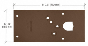 Rixson® Dark Bronze 28 Series Center-Hung Right Hand Floor Mounted Door Closer Cover Plate