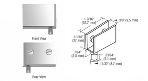 CRL GDH60BR Brass Finger Grip Strike Plate - Cabinet And Furniture Hinges 