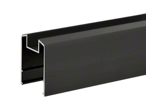CRL Matte Black 200, 300, 350 and 400 Series 241" Long Horizontal Double Glass Mid-Rail