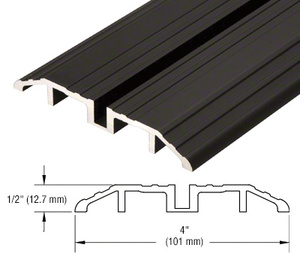 CRL Black/Bronze Anodized 240" Length Bottom Guide Threshold for OT Series Top Hung Sliders and Bi-Fold Doors